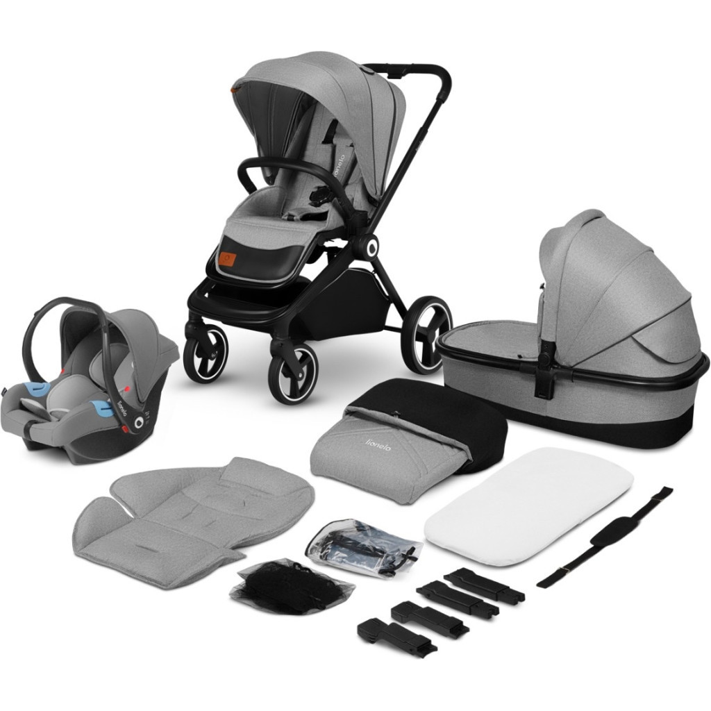 Коляска Lionelo 3 в 1 Mika Grey Stone (LO-MIKA 3IN1 GREY STONE) - зображення 12
