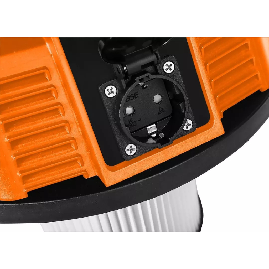 Пилосос будівельний Neo Tools 1600Вт, 18 кПа, 35л, HEPA, колеса, 7.5кг (04-739) - изображение 7