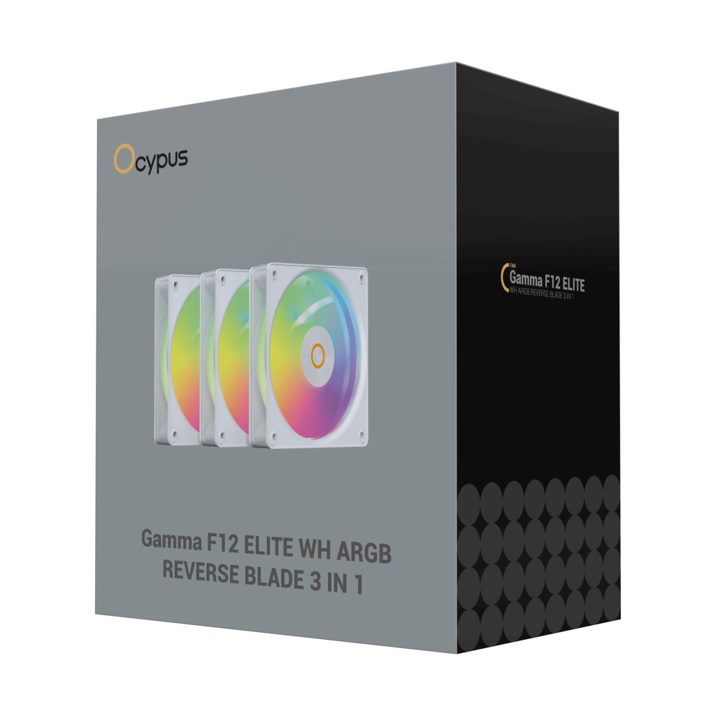 Кулер до корпусу OCYPUS GAMMA F12 ELITE WH A (GAMMA-F12-WH3AM01E-GL) - зображення 8