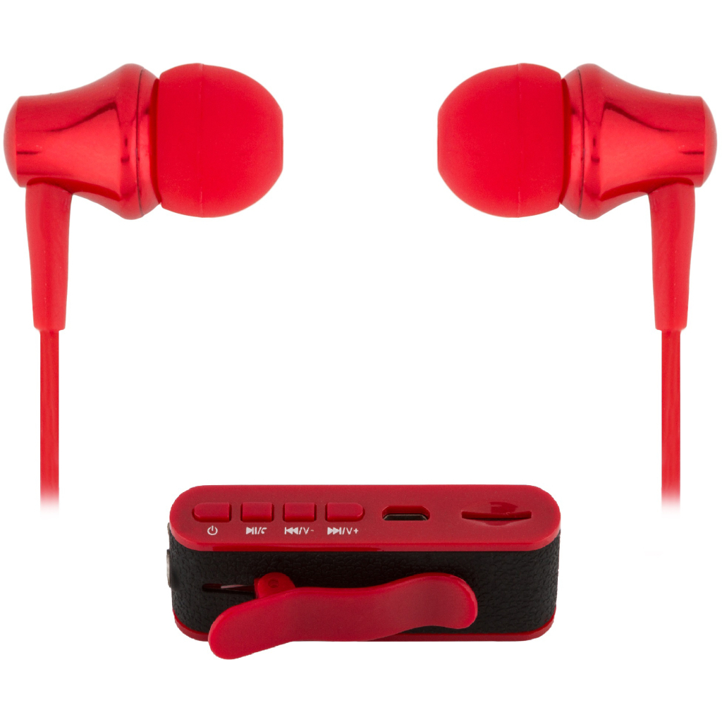 Навушники Ovleng M1 Radio TF Red (noetm1r) - зображення 1