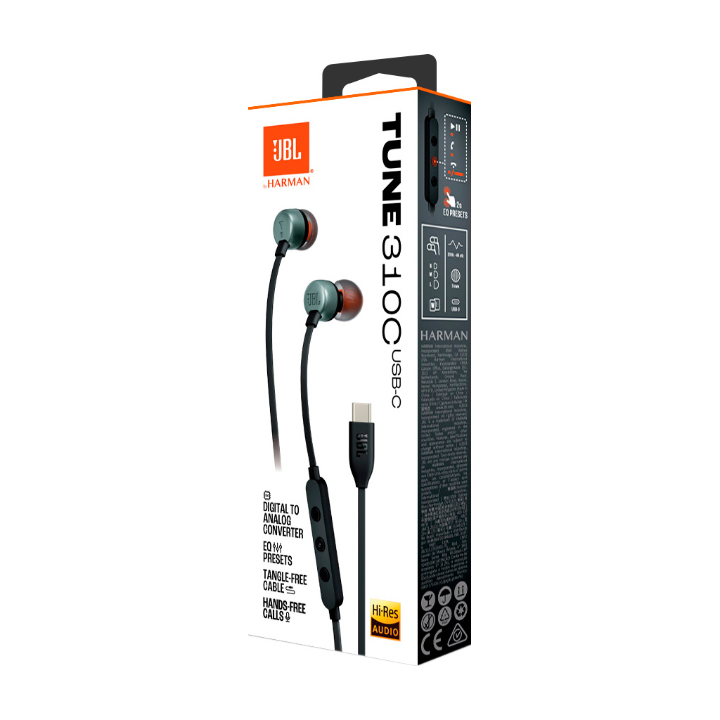 Навушники JBL Tune 310C USB-C Black (JBLT310CBLK) - зображення 8
