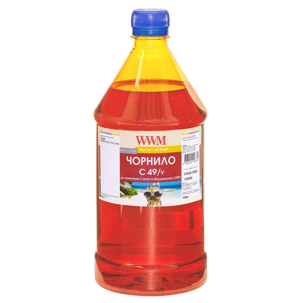 Чорнило WWM Canon GI-490 1000г Yellow (C49/Y-4) - зображення 1