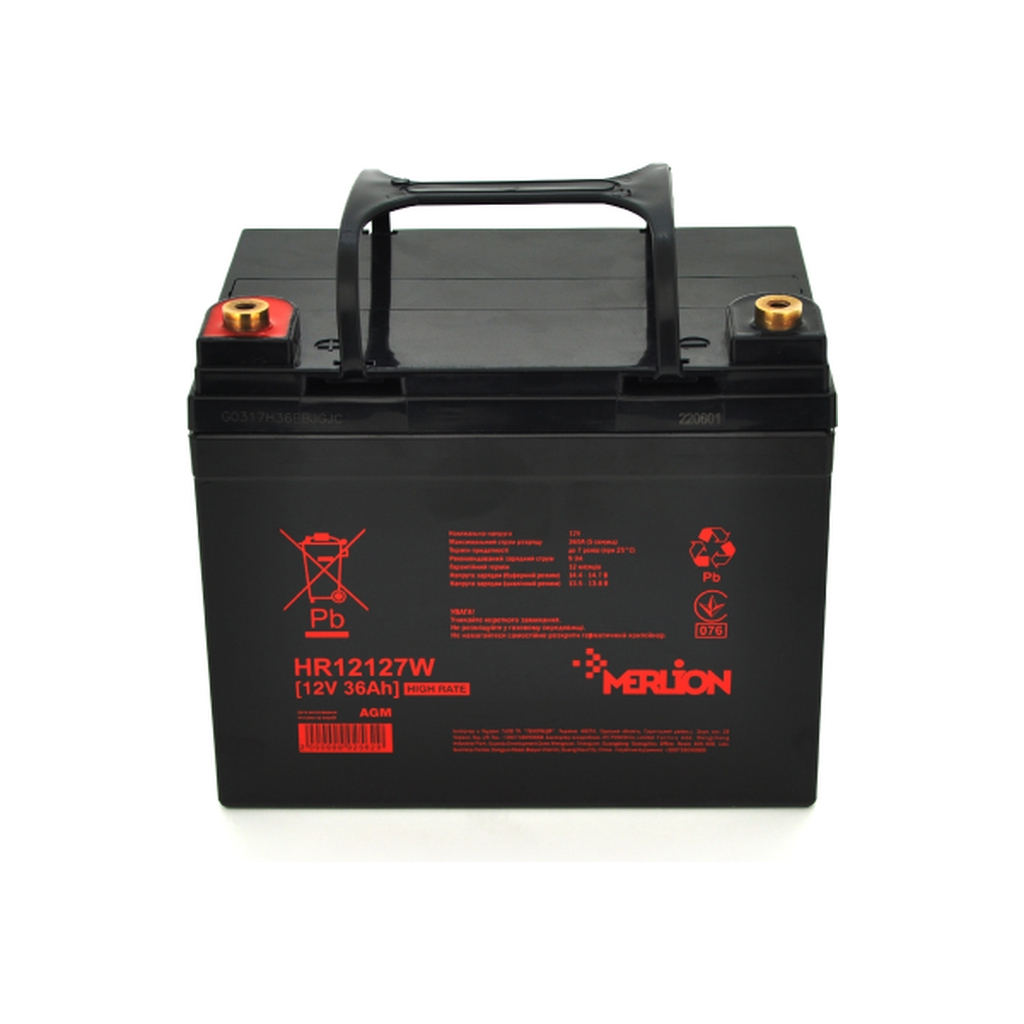 Батарея до ДБЖ Merlion HR12127W, 12V 36Ah (HR12127W) - зображення 1