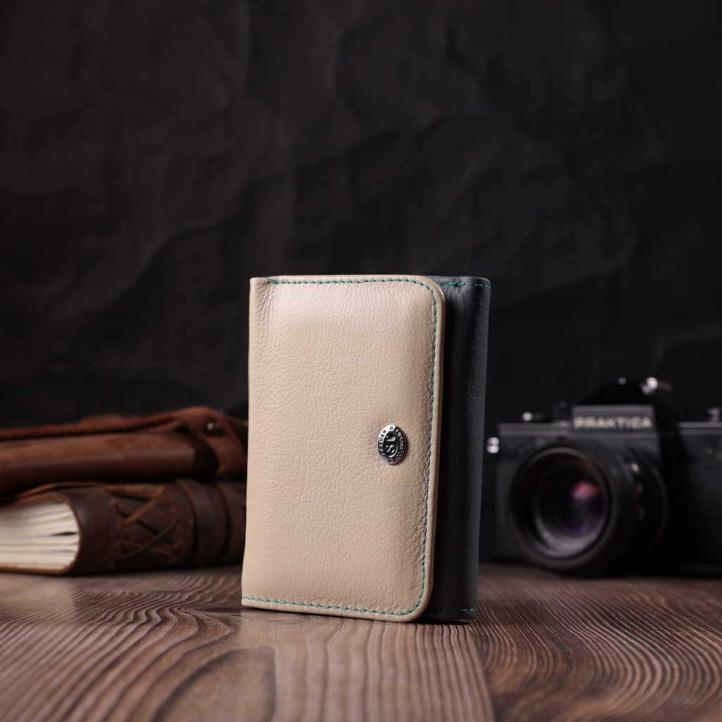 Гаманець ST Leather З натуральної шкіри Різнокольоровий (22495) - зображення 8