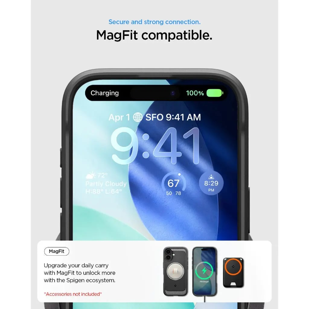 Чохол до мобільного телефона Spigen Rugged Armor MagFit iPhone 17 Matte Black (ACS10367) - зображення 9