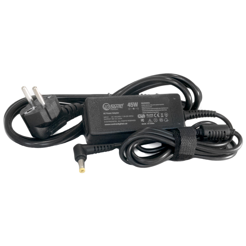 Блок живлення до ноутбуку Extradigital Acer 19V, 2.37A, 45W (5.5x1.7) (PSA3890) - зображення 1