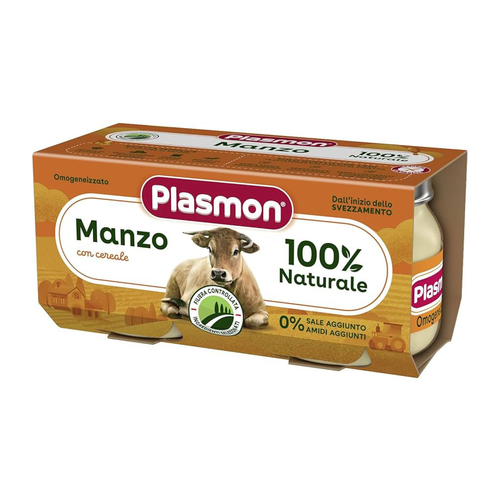 Дитяче пюре Plasmon Яловичина для дітей з 6 місяців 160 г (80 г х 2 шт) (1136150) - зображення 1