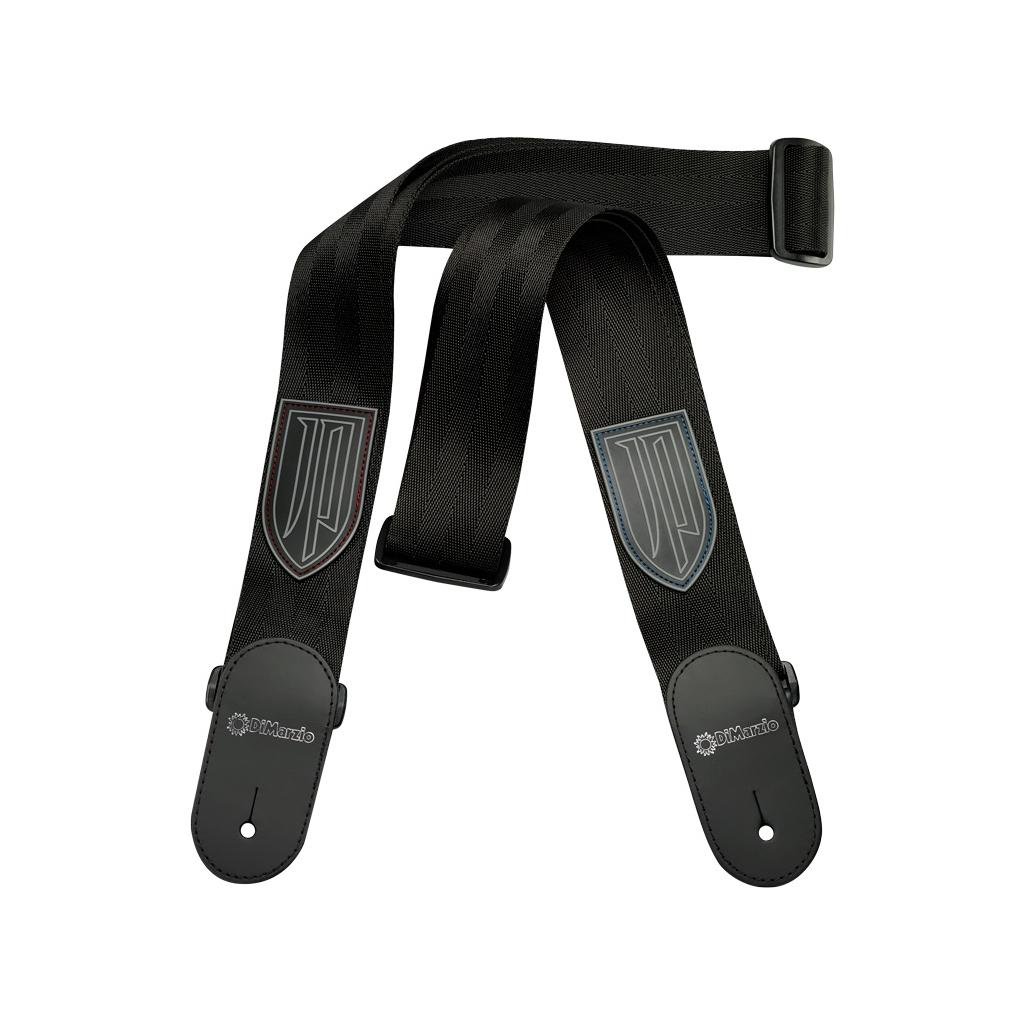 Ремінь для гітари DiMarzio John Petrucci Nylon With Leather Ends (DD3100JPBKRD) - зображення 1