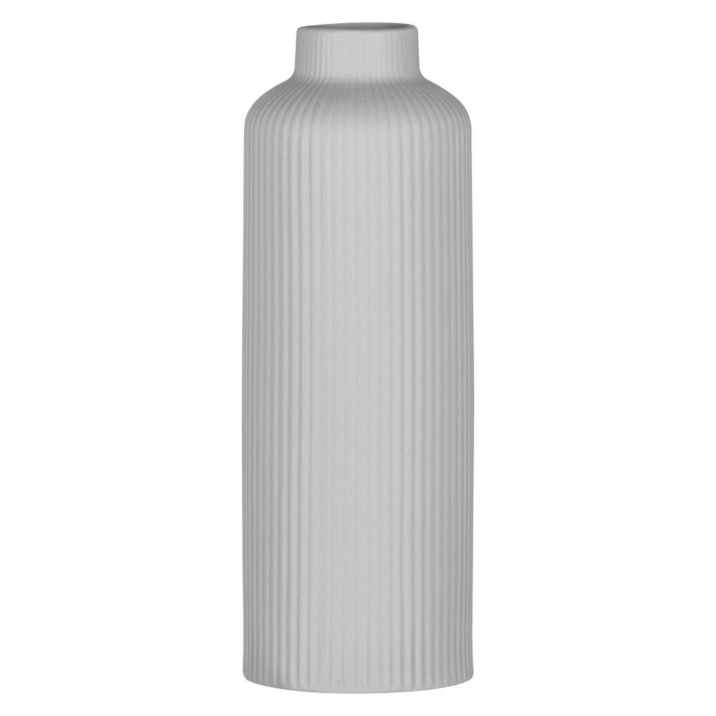Ваза Ardesto Liguria, 8х22.7см, порцеляна, сірий (AR3803G) - зображення 1