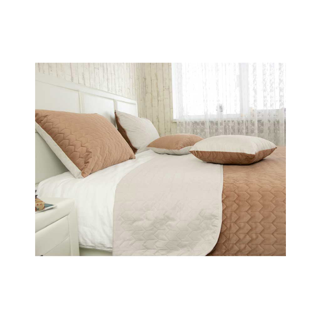 Покривало Руно двостороннє VeLour Шоколадно-молочне 180х220 см (340.55_Latte) - зображення 2