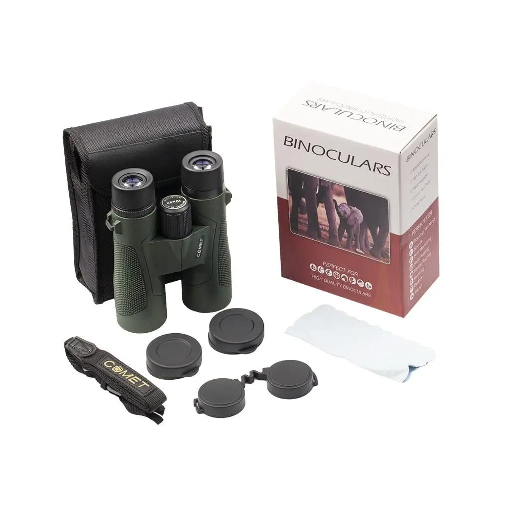 Бінокль Comet W13 10x42A waterproof в чохлі Зелений (W13-1042A) - зображення 7