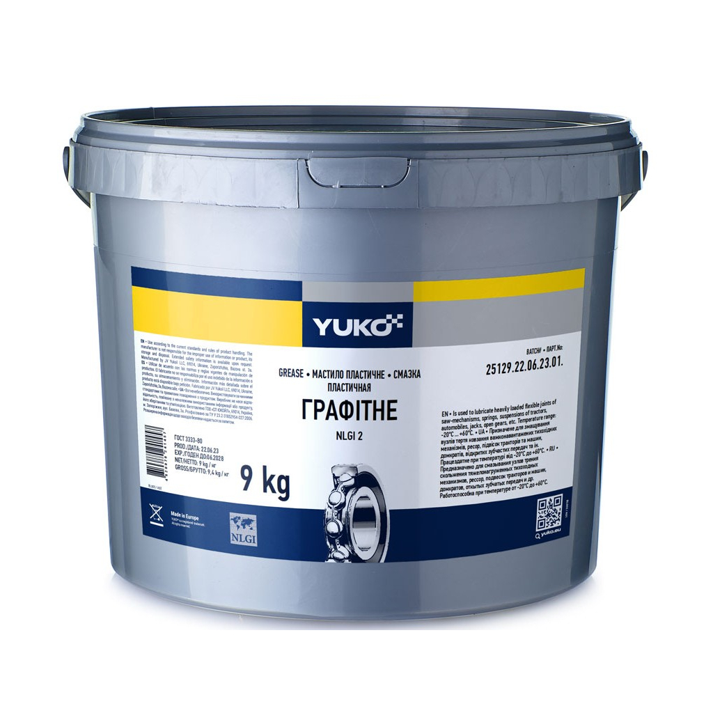 Мастило автомобільне Yuko графітне 10л (4820070241457) - зображення 1