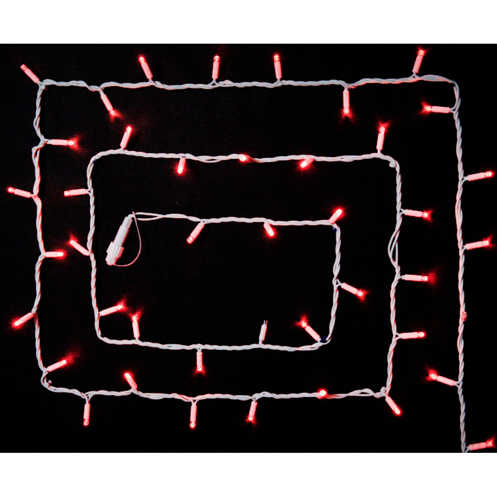 Гірлянда Delux STRING flash 100LED 10 м краснийн/білий IP44 EN (90012972) - зображення 1