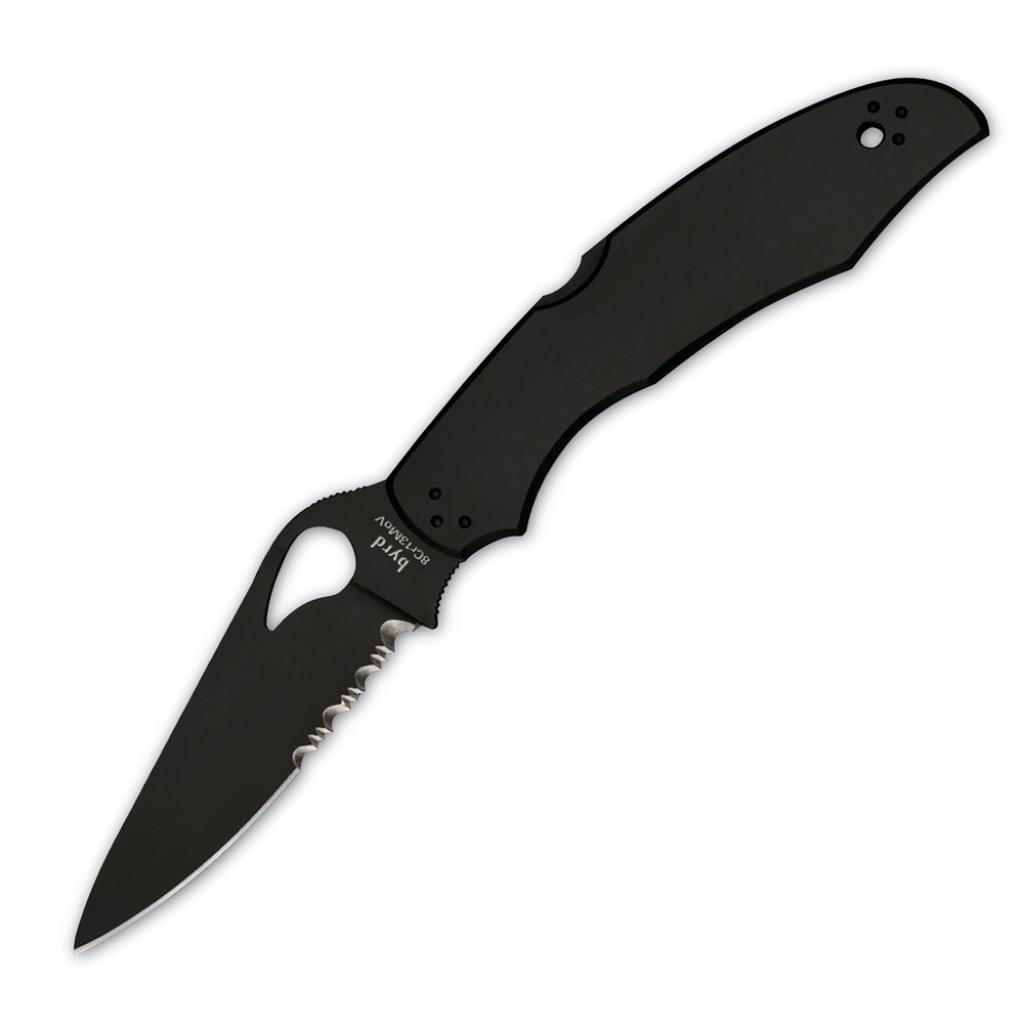 Ніж Spyderco Byrd Cara Cara 2 Black, полусеррейтор (BY03BKPS2) - зображення 1