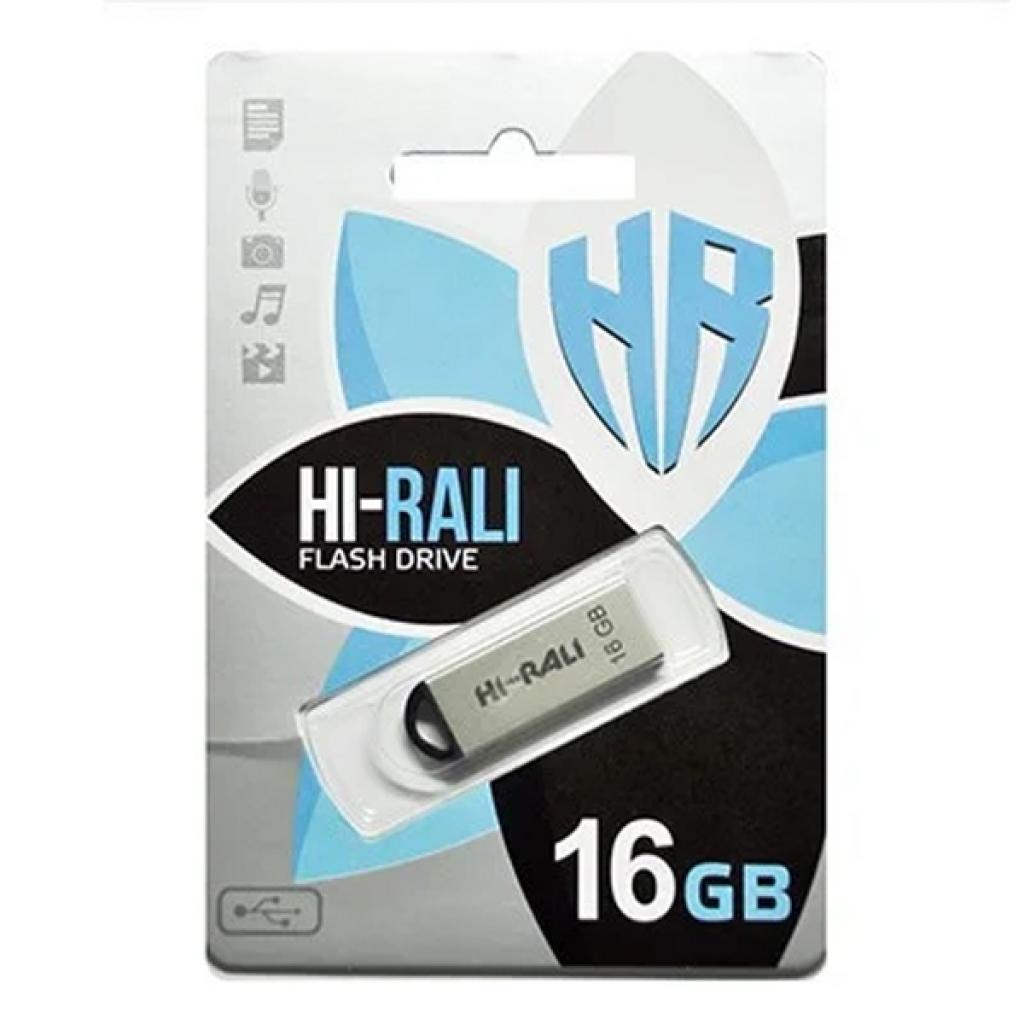 USB флеш накопичувач Hi-Rali 16GB Fit Series Silver USB 2.0 (HI-16GBFITSL) - зображення 2