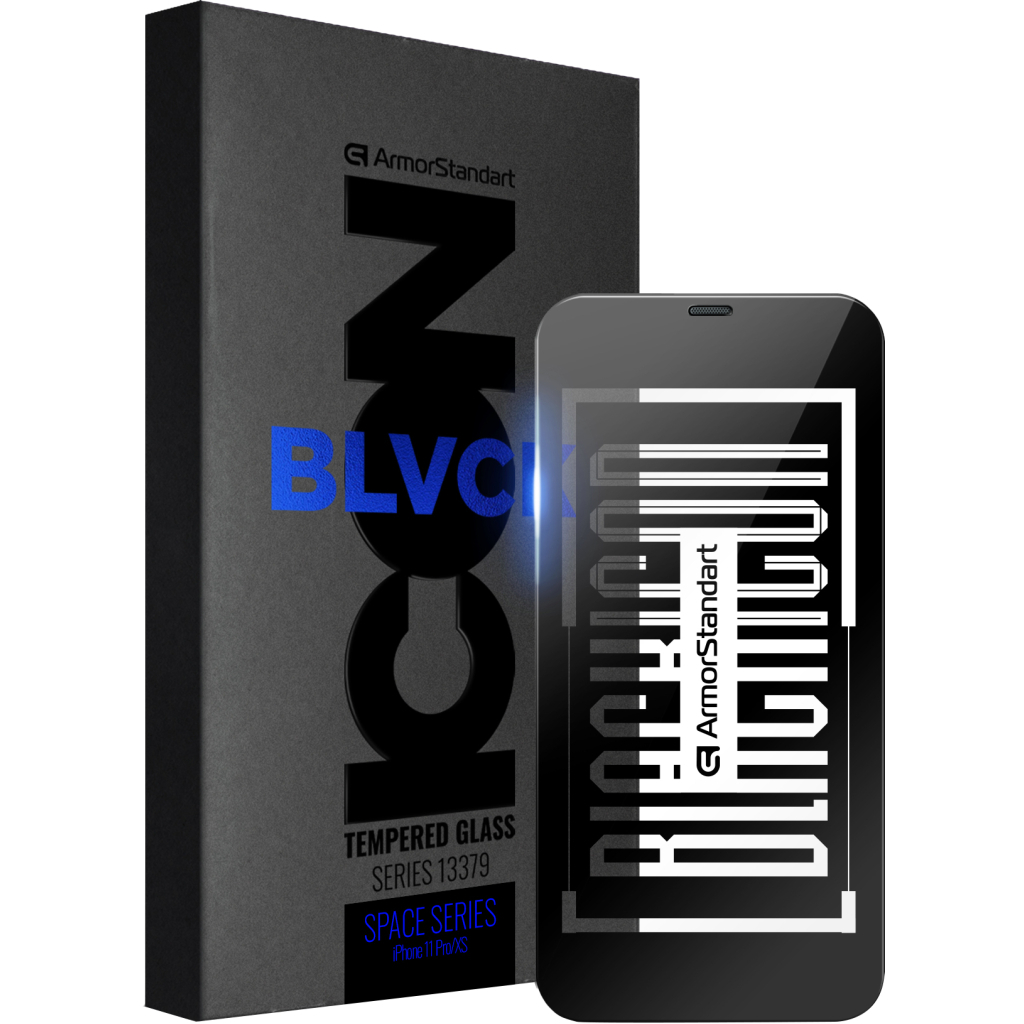 Скло захисне Armorstandart Space Black Icon Apple iPhone 11 Pro/XS (ARM59214) - зображення 1