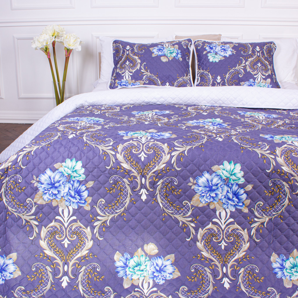 Покривало MirSon набір Print Line №5945 Felicity 150х210 см + наволочка 50х70 см (2200006169413) - зображення 1