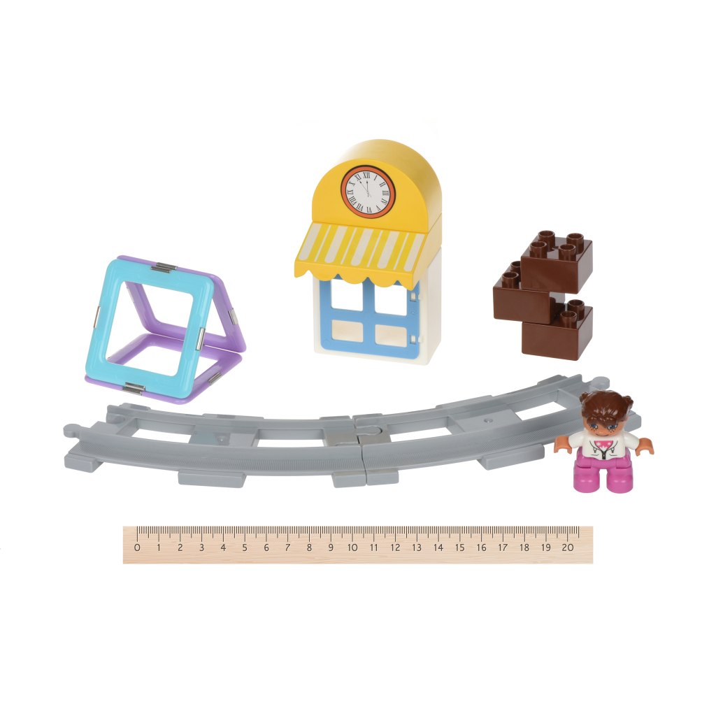 Конструктор Magplayer Потяг 77 ел. (MPH2-77) - зображення 3