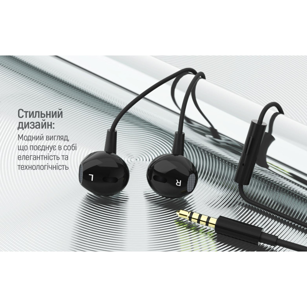 Навушники ColorWay Slim 3.5 mm Wired Earphone Blast 1 Black (CW-WD01BK) - зображення 9