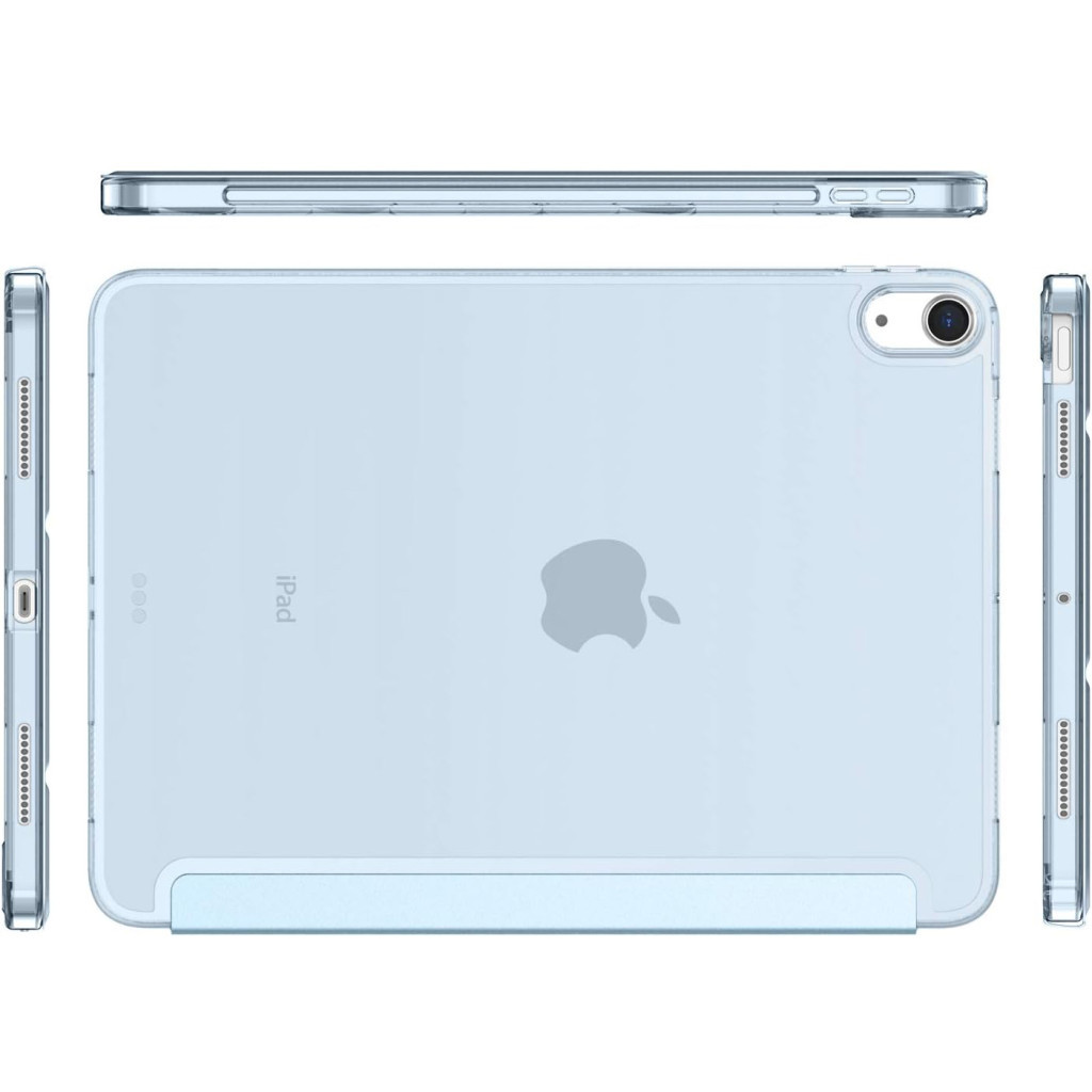 Чохол до планшета BeCover Tri Fold Hard Apple iPad Air 4 10.9 2020/2021 Light Blue (709658) - зображення 3