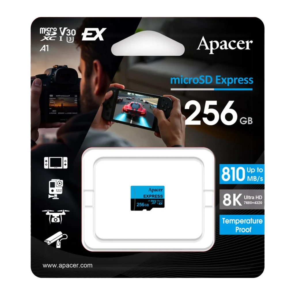 Карта пам'яті Apacer 256GB microSDXC class 10 UHS-I U3 V30 A1 Express (AP256GMCEXG3X17-RA) - зображення 2