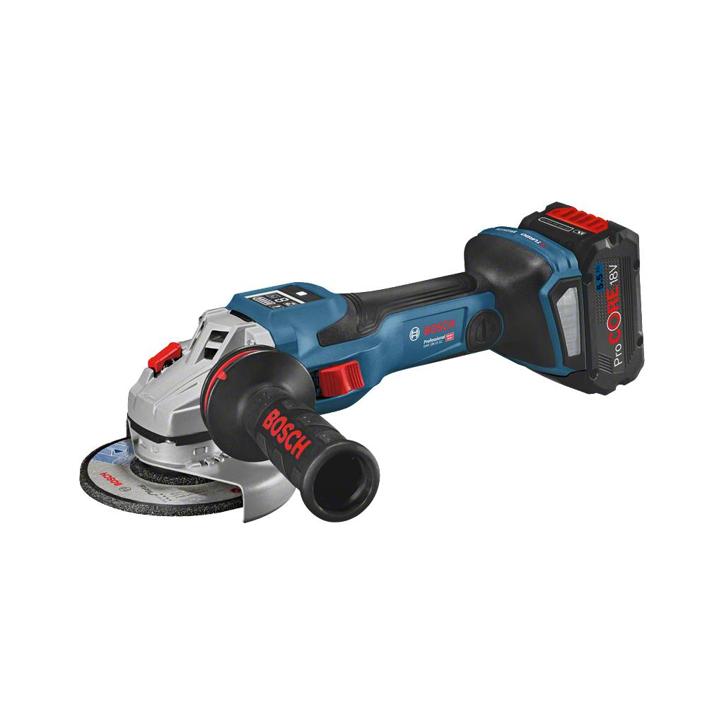 Шліфувальна машина Bosch GWS 18V-15 SC Bluetooth 125мм, 18В, 2x8Ah, 3400-11000об/хв, 2.3кг, кейс (0.601.9H6.101) - зображення 1