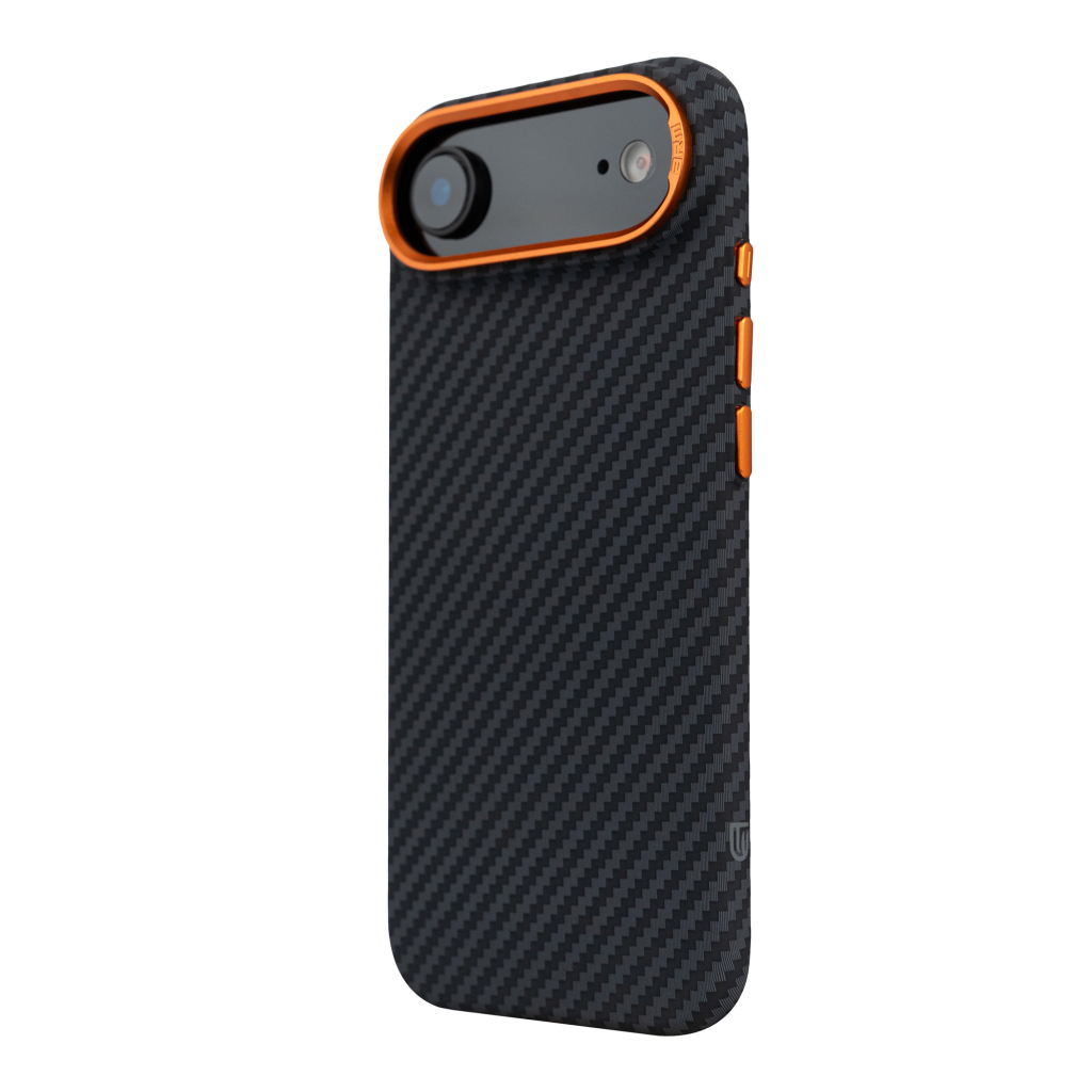 Чохол до мобільного телефона Armorstandart LikeCarbon2 SE MagCase Apple iPhone 17 Air Black Orange (ARM89155) - зображення 5