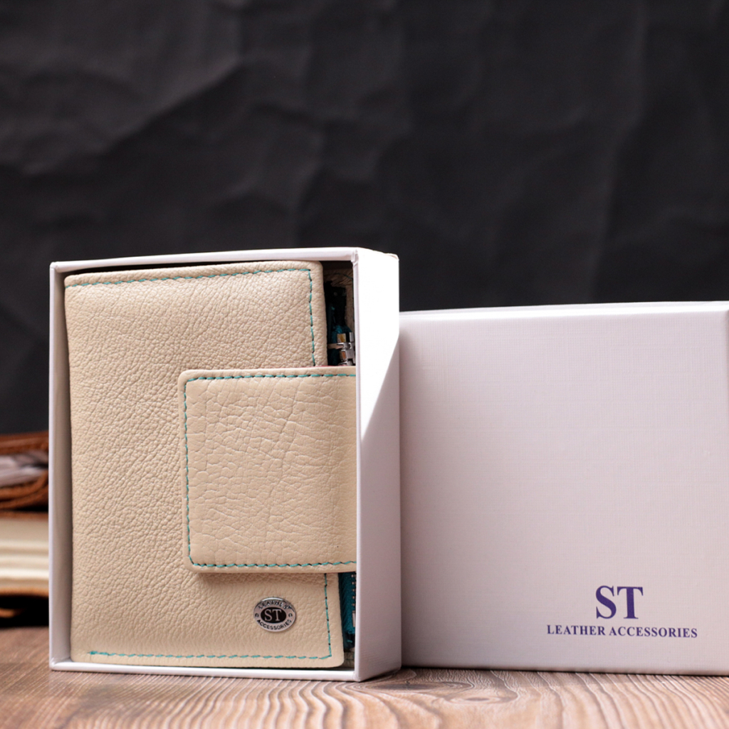 Гаманець ST Leather З натуральної шкіри Білий (19451) - зображення 11