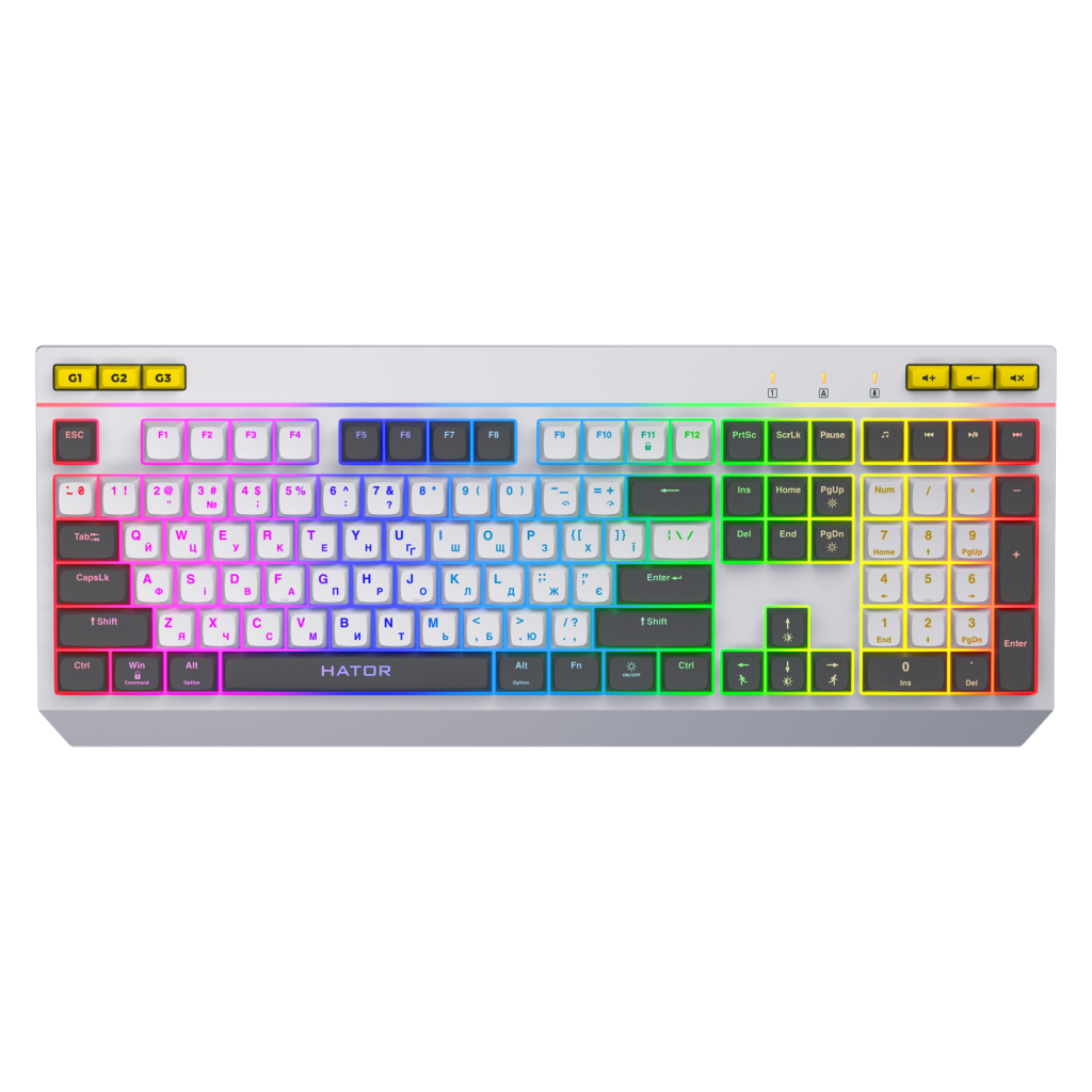 Клавіатура Hator Icefall USB White (HTK405UA) - зображення 1