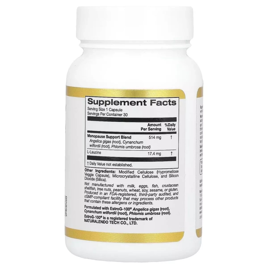 Вітамінно-мінеральний комплекс California Gold Nutrition Підтримка під час менопаузи, Menopause Support, 30 вегетеріанс (CGN-02061) - зображення 2