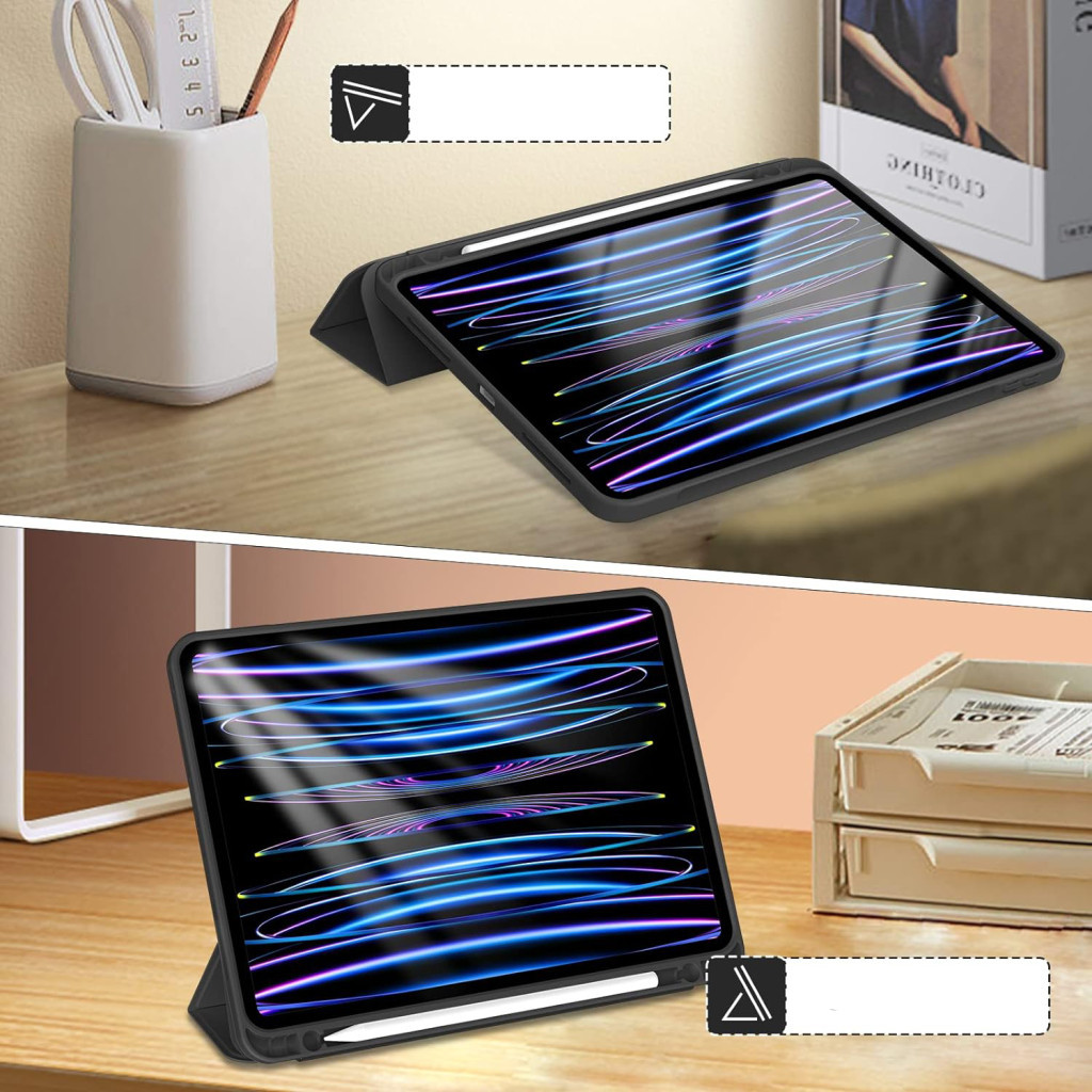 Чохол до планшета BeCover Tri Fold Hard TPU Apple iPad Air 13" M2 2024 Black (711466) - зображення 4
