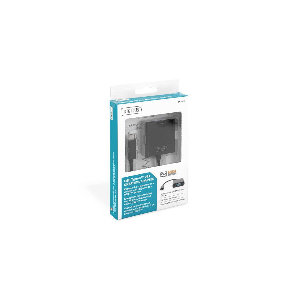 Перехідник USB-C to VGA Full HD Digitus (DA-70853) - изображение 6