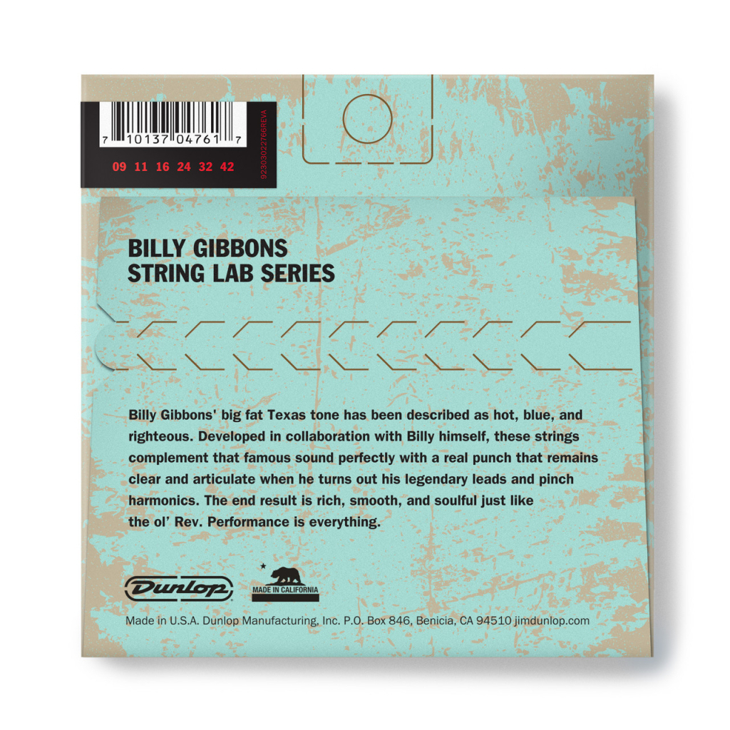 Струни для гітари Jim Dunlop String Lab Series Billy Gibbons Guitar String (09-42) (RWN0942) - зображення 2
