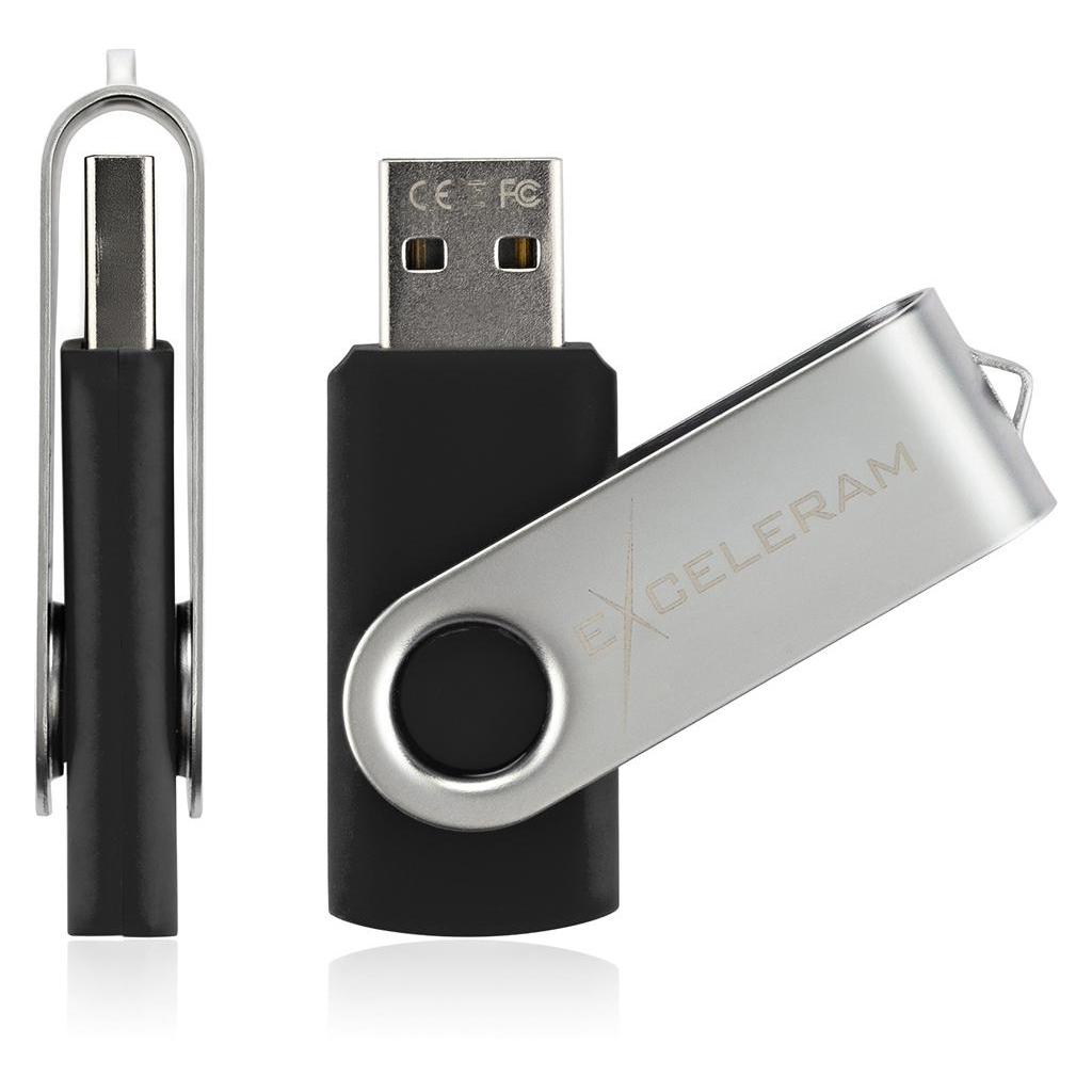 USB флеш накопичувач eXceleram 64GB P1 Series Silver/Black USB 3.1 Gen 1 (EXP1U3SIB64) - зображення 4