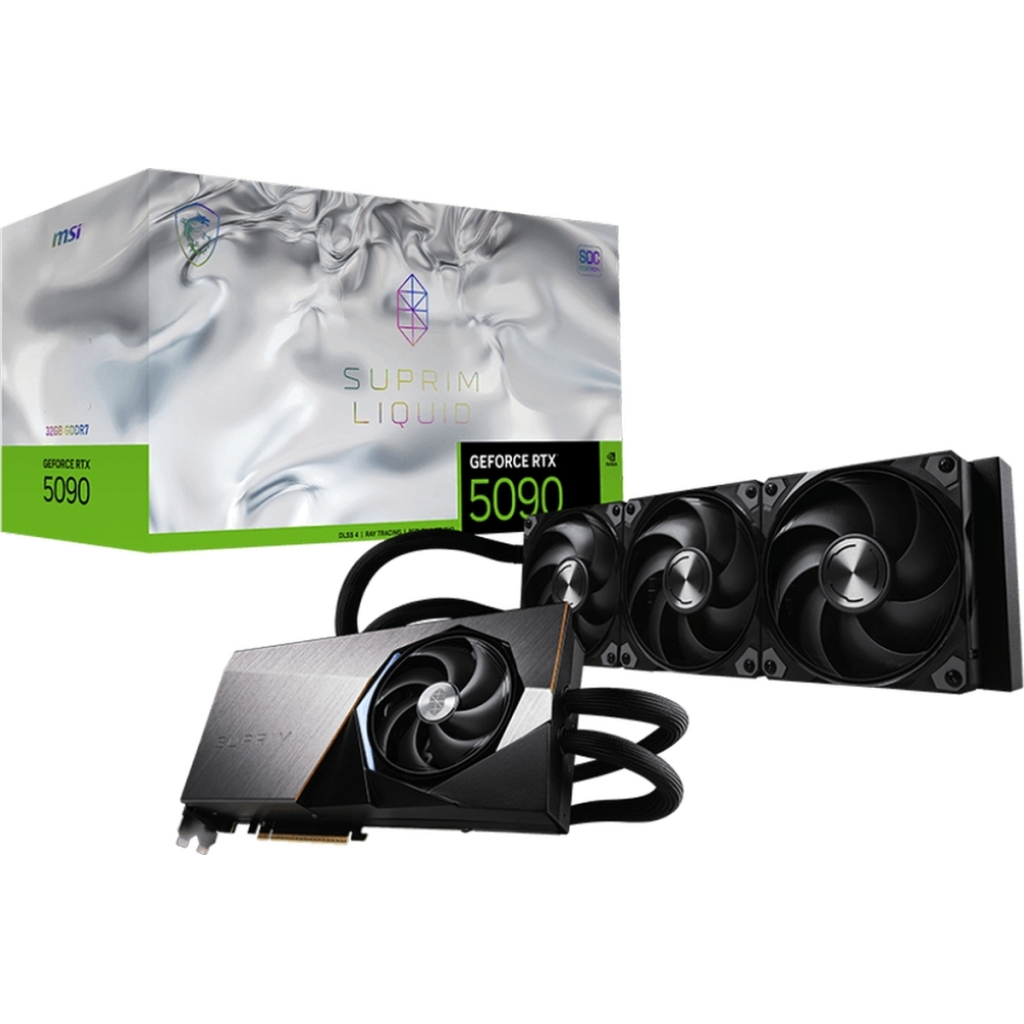 Відеокарта MSI GeForce RTX5090 32GB SUPRIM LIQUID SOC (RTX 5090 32G SUPRIM LIQUID SOC) - зображення 6