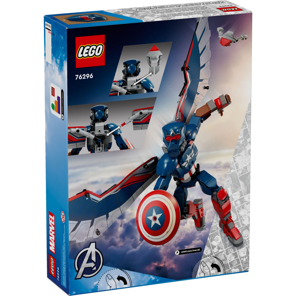 Конструктор LEGO Marvel Фігурка Сем Вілсон Капітан Америка (76296) - зображення 6