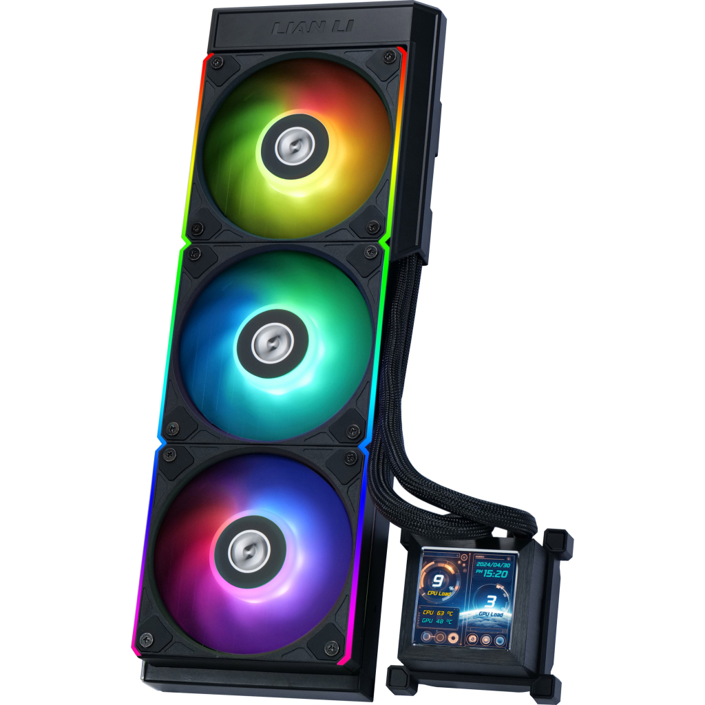 Система рідинного охолодження Lian Li HydroShift LCD 360R, Black (G89.GHSLCD36RB.00) - зображення 2