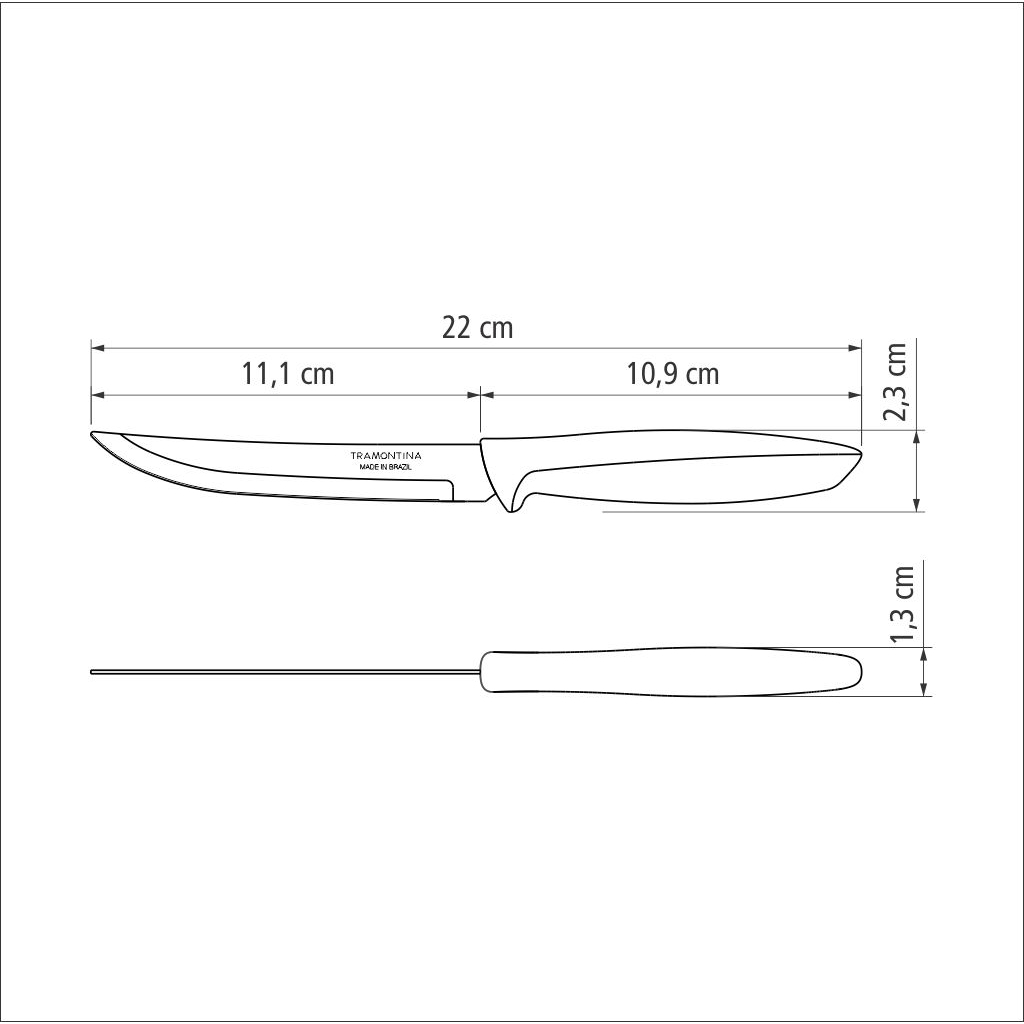Кухонний ніж Tramontina Plenus Light Grey 127 мм (23431/135) - зображення 3