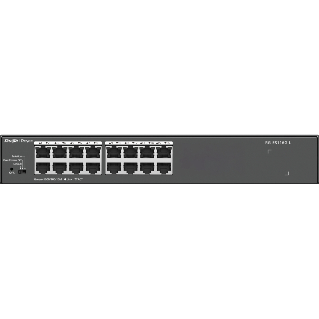 Комутатор мережевий Ruijie Networks RG-ES116G-L - зображення 1
