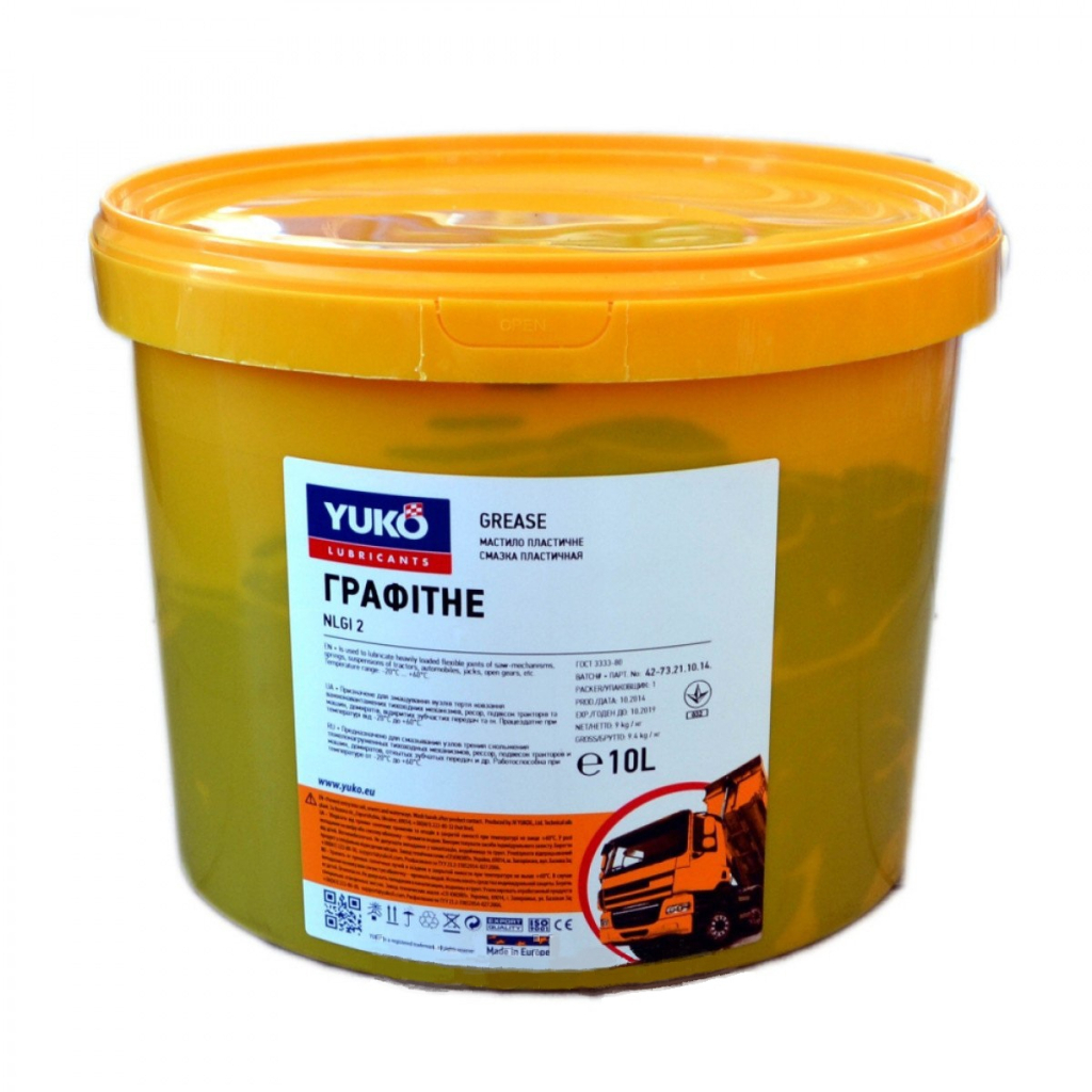 Мастило автомобільне Yuko графітне 10л (4820070241457) - зображення 1