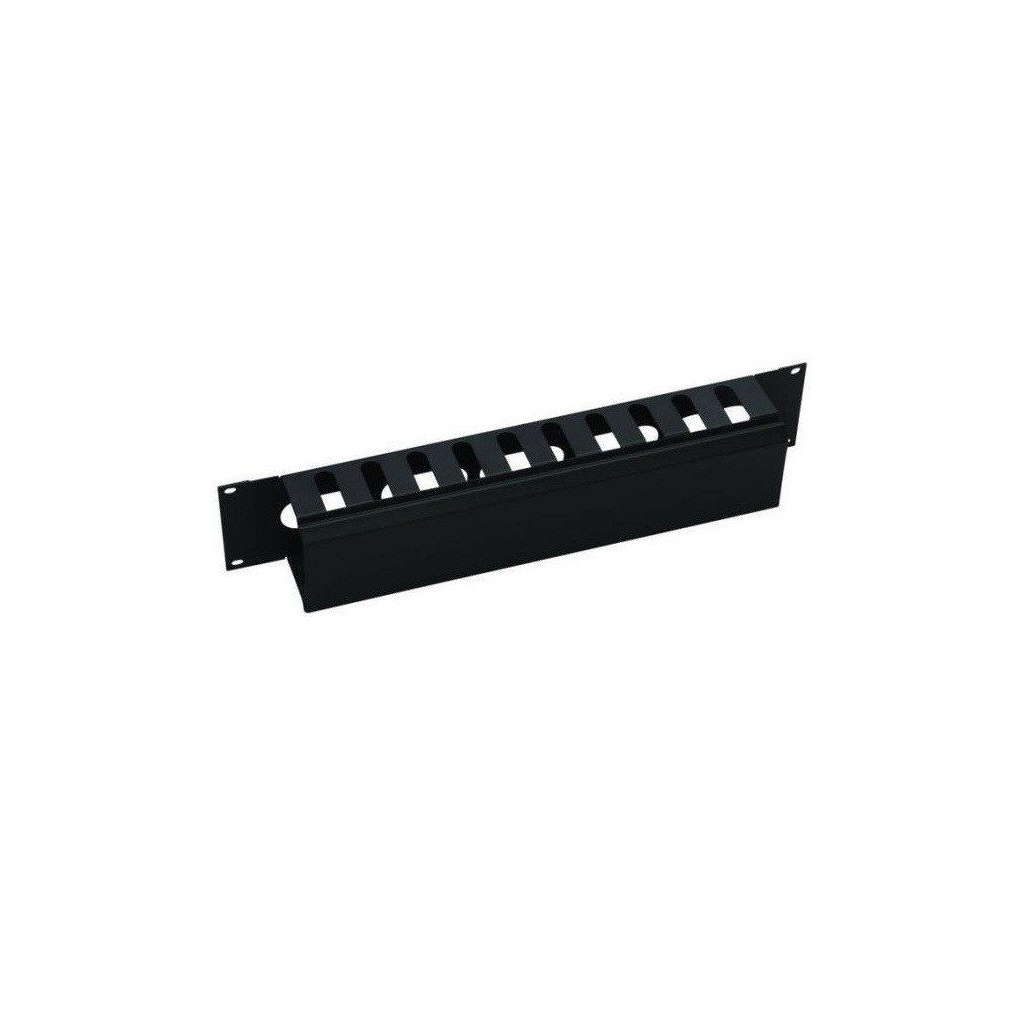 Кабельний організатор 19" 1U гребінка, RAL 9005 Mirsan (MR.OKK1U19.01) - зображення 1