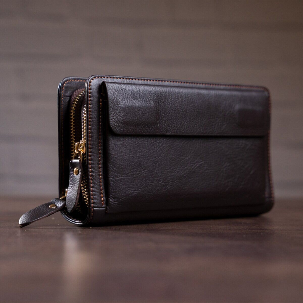 Сумка Vintage З ремінцем на руку Коричнева (14915) - зображення 11