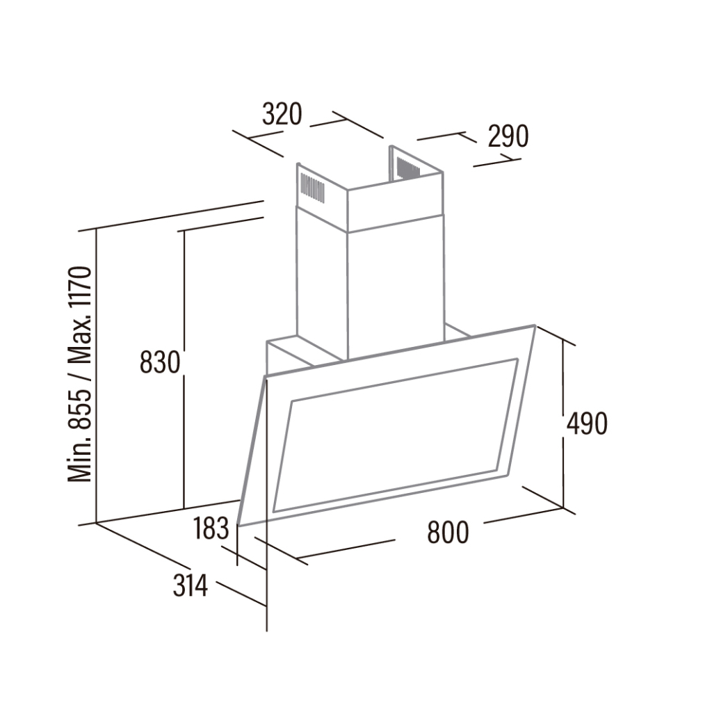 Витяжка кухонна Cata Thalassa 800 xggr, сірий (02145506) - зображення 3