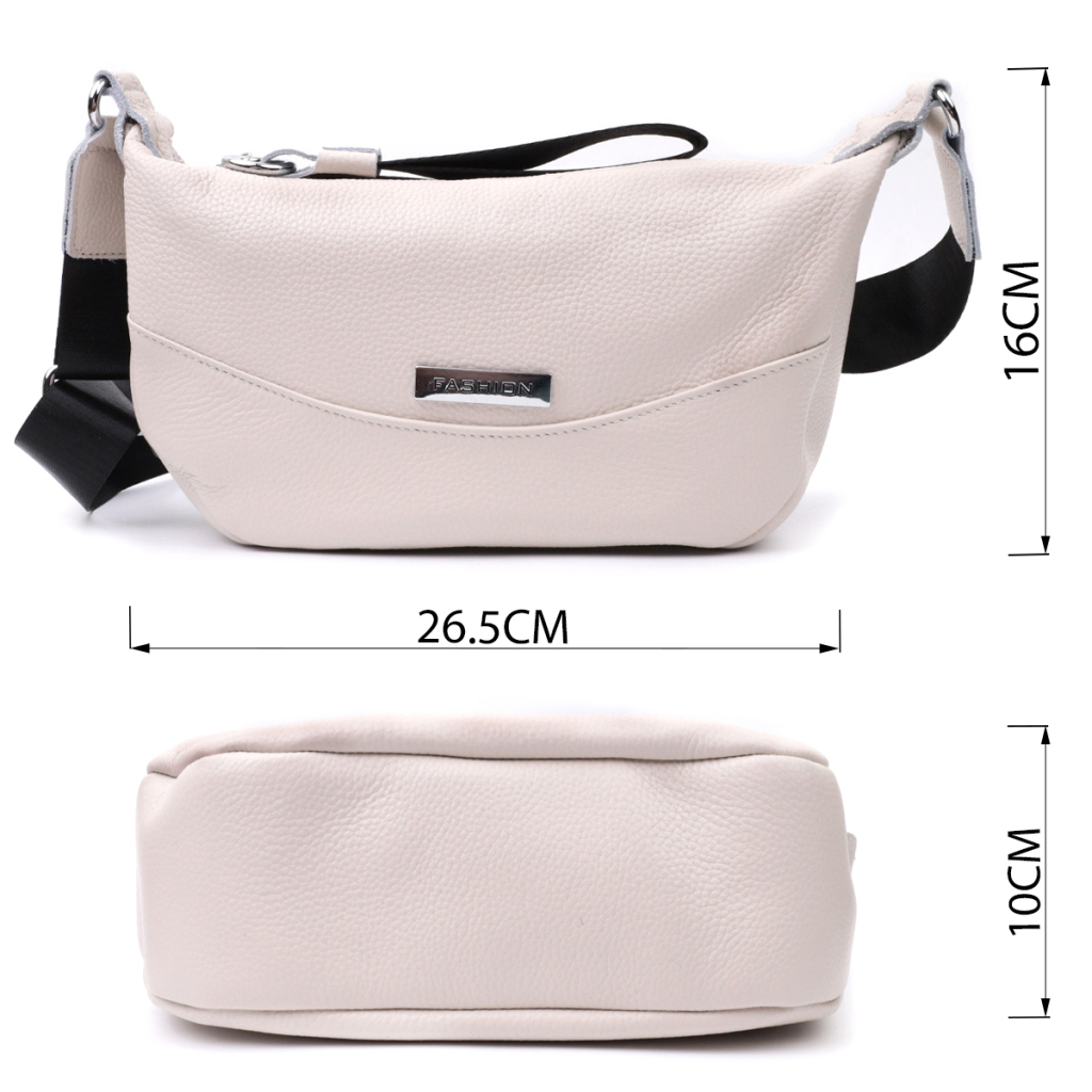 Сумка Vintage Жіноча через плече з натуральної шкіри Біла (22616) - зображення 3