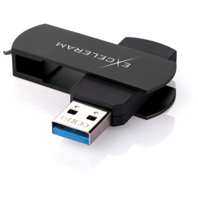 USB флеш накопичувач eXceleram 64GB P2 Series Black/Black USB 3.1 Gen 1 (EXP2U3BB64) - зображення 2