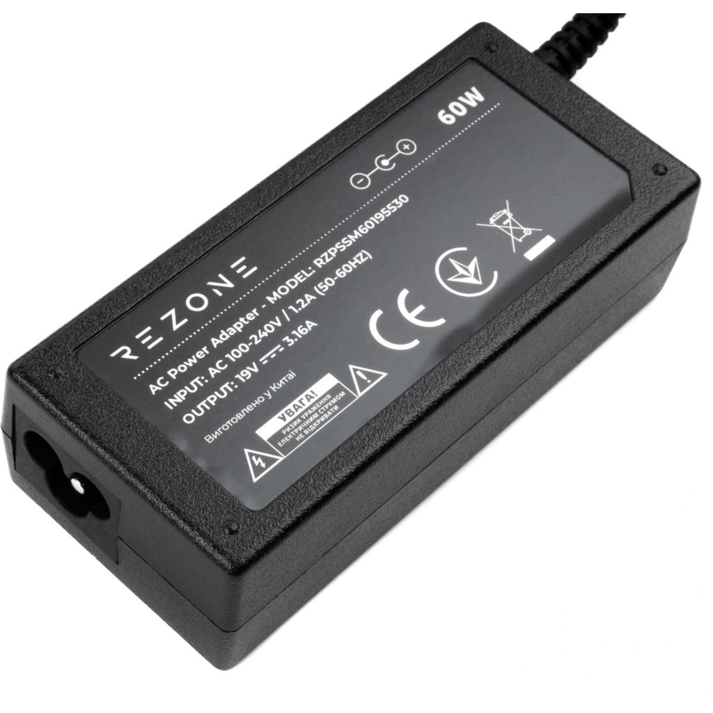 Блок живлення до ноутбуку Rezone Samsung 60W 19V 3.16А 5.5*3.0 (RZPSSM60195530) - зображення 3