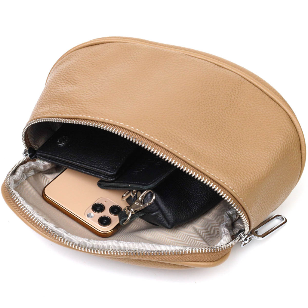 Сумка Vintage Жіноча через плече з натуральної шкіри Бежева (22111) - зображення 7