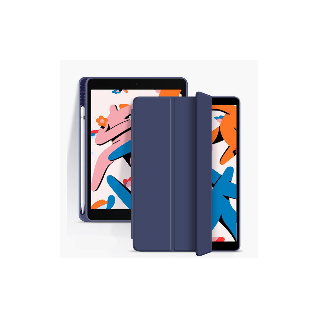 Чохол до планшета BeCover Tri Fold Soft TPU mount Apple Pencil Apple iPad Air 5 (2022) 10.9" Deep Blue (708454) - зображення 2