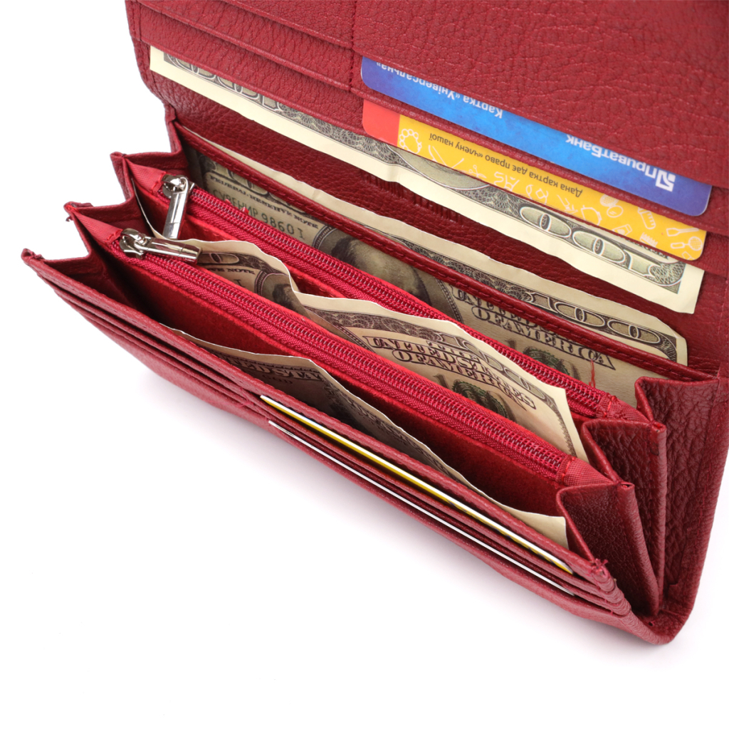 Гаманець ST Leather З натуральної шкіри Червоний (23087) - зображення 8