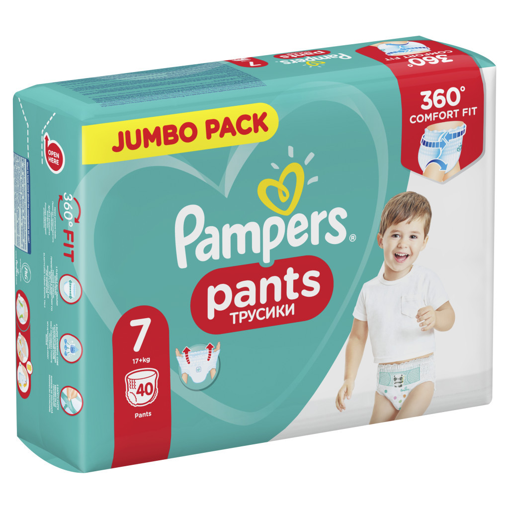 Підгузки Pampers трусики Pants Розмір 7 (17+ кг), 40 шт (8001841133737) - зображення 3
